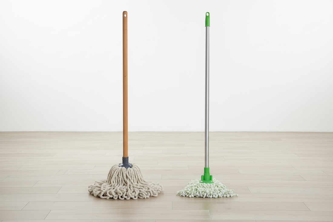 Qué tipo de fregona utilizar algodón vs microfibra