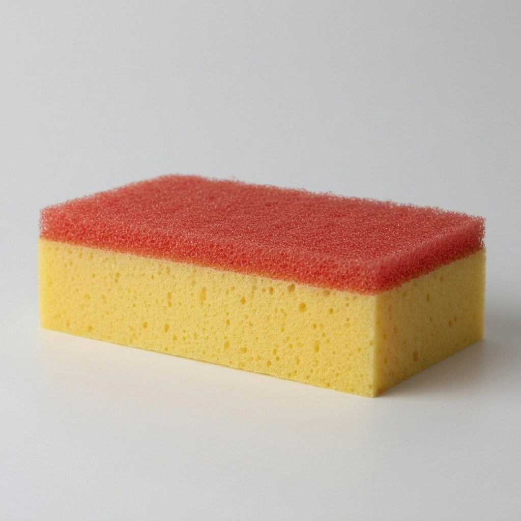 Esponja bimaterial post-obra poliuretano amarillo scrubber rojo 200x125x70mm Export Belmar