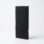 Estropajo fibra negra extra rugosa post-obra elimina cemento yeso mortero Export Belmar