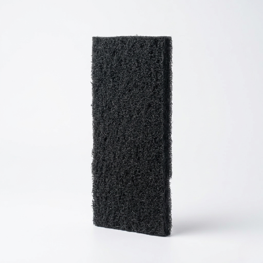 Estropajo fibra negra extra rugosa post-obra elimina cemento yeso mortero Export Belmar