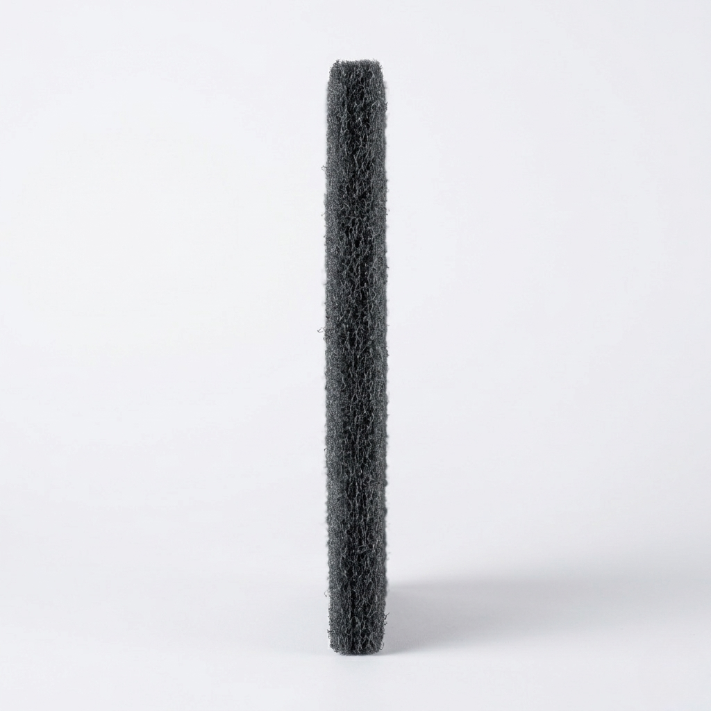 Fibra abrasiva negra post-obra vista lateral 250x115x20mm limpieza construcción